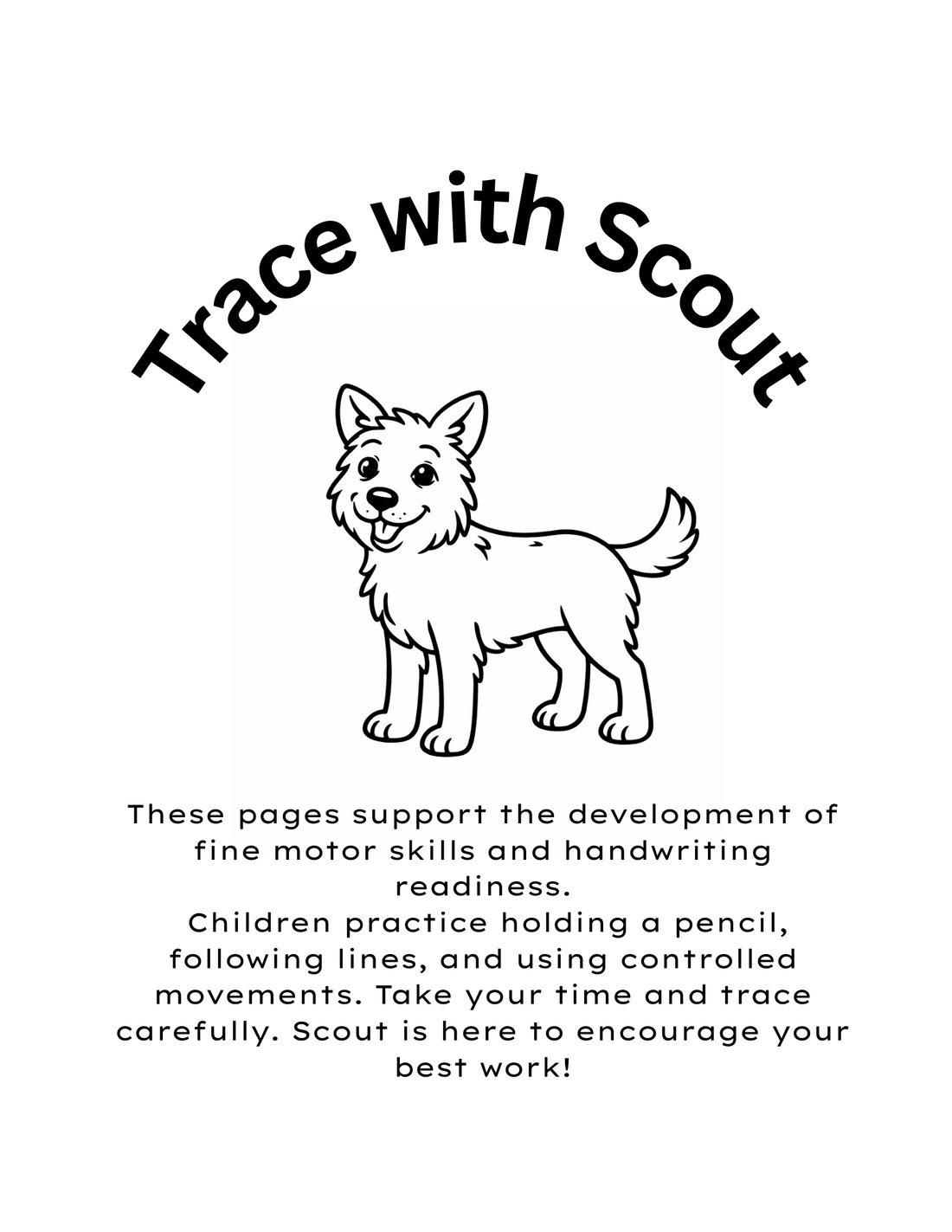 Easy Pre-K Pencil-Control Practice with Scout